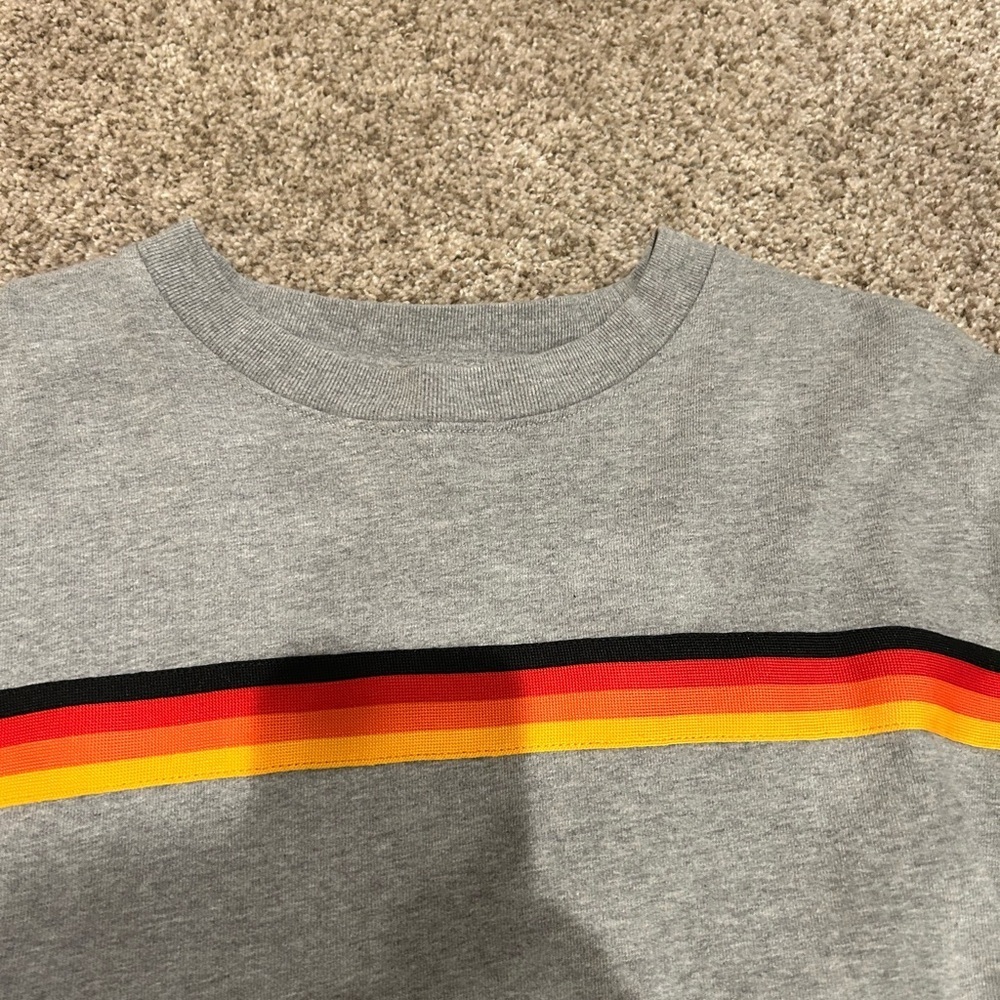 Ninth Hall crewneck with racing stripes. EUC. Streetwear. Skater. Large - Picture 5 of 12